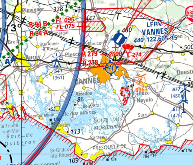 Carte OACI de l'avaztion civile pour vérifier les zones de vol contraignantes pour le drone